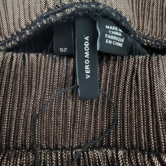 Vero Moda Curve Womens Plisse Wide Leg Pants Metallic Copper plus size 2X - Picture 9 of 13